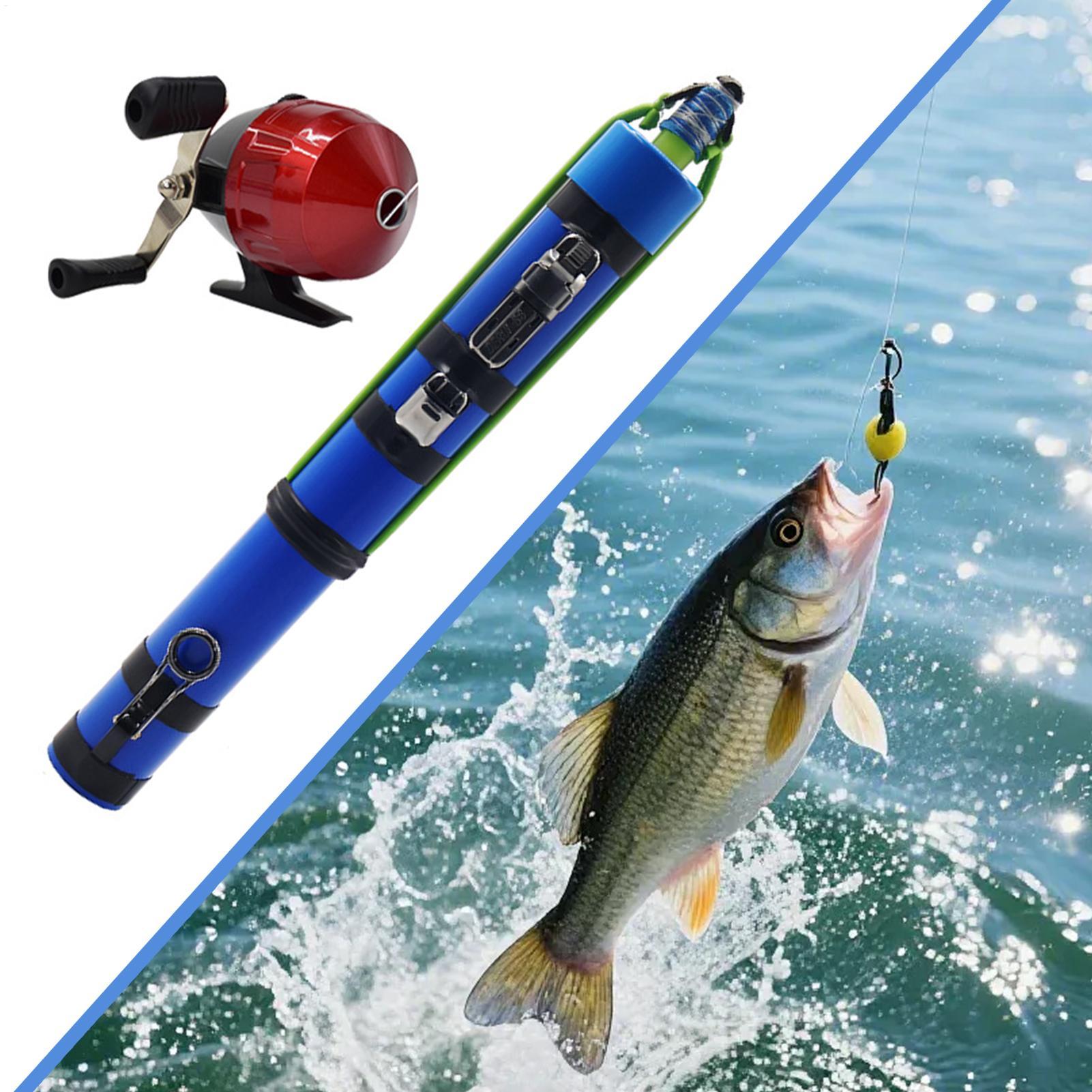 Fishing Line Spool - คันเบ็ดแบบหนังสติ๊ก ดีไซน์กะทัดรัด พร้อมรอก คันยิงปลา สำหรับการเดินทาง ตกปลาแบส