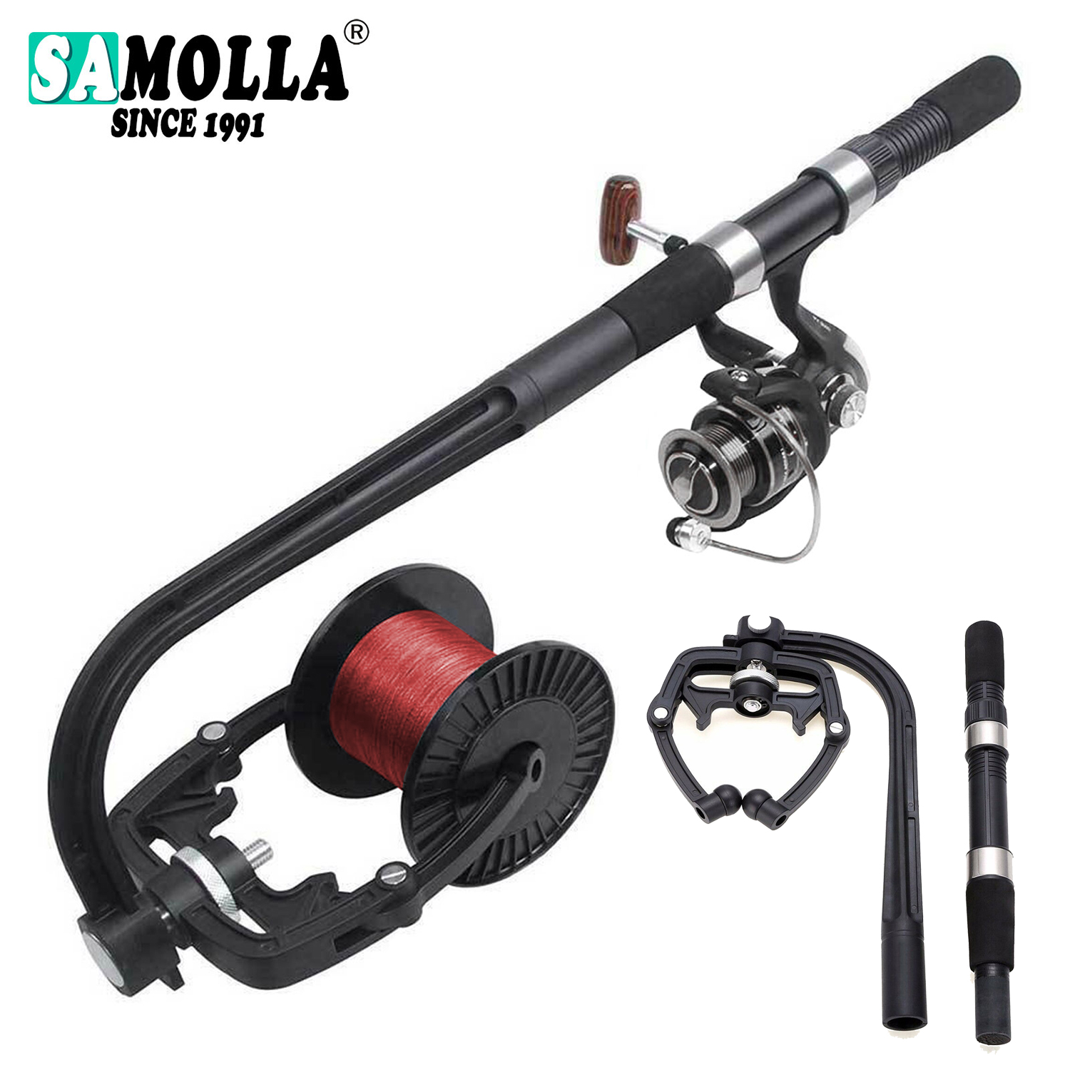 รอกตกปลาสปูลเลอร์เอ็นตกปลาสำหร - Fishing Line Dispenser บทวิจารณ์และราคา