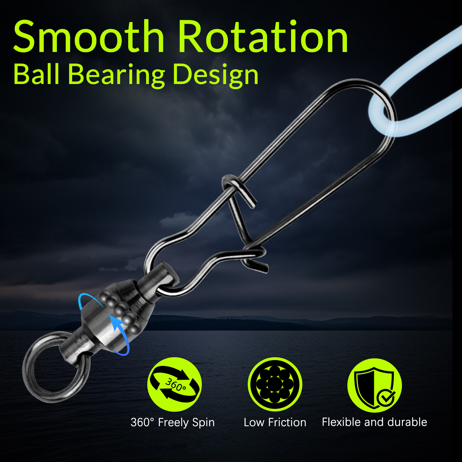 ตัวเชื่อมสายเบ็ดตกปลาแบบหมุนได - Monofilament Line บทวิจารณ์และราคา